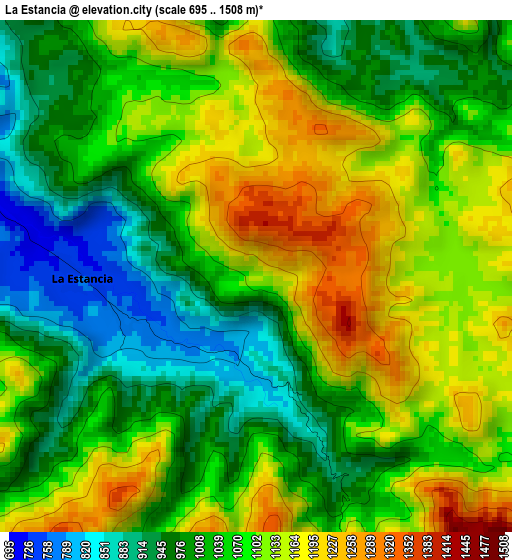 La Estancia elevation map