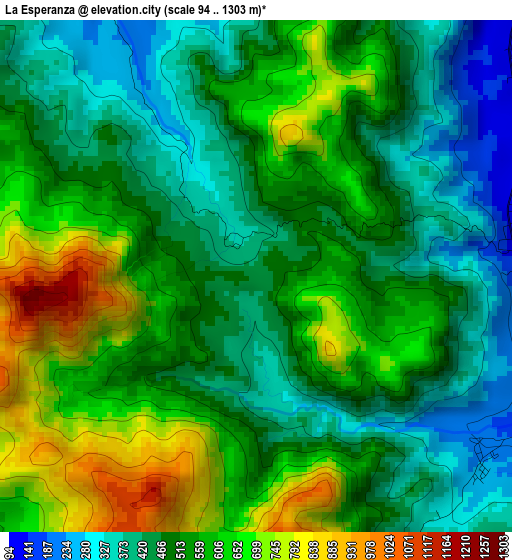 La Esperanza elevation map