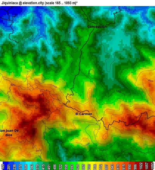 Jiquinlaca elevation map