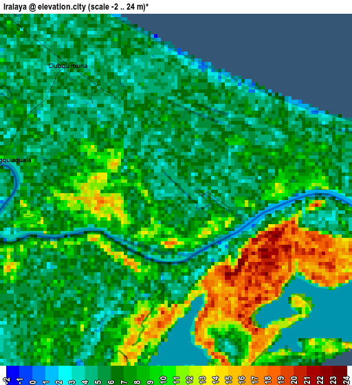 Iralaya elevation map