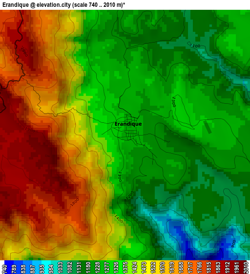 Erandique elevation map