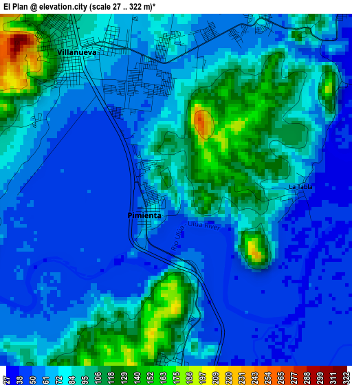 El Plan elevation map