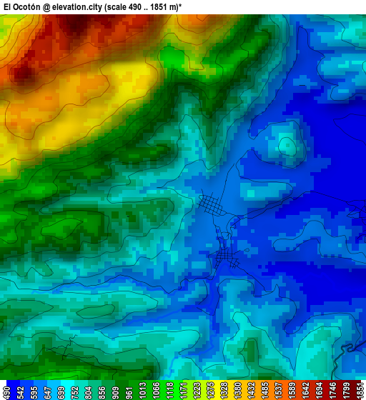 El Ocotón elevation map