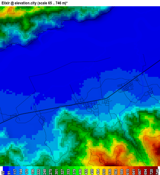 Elíxir elevation map