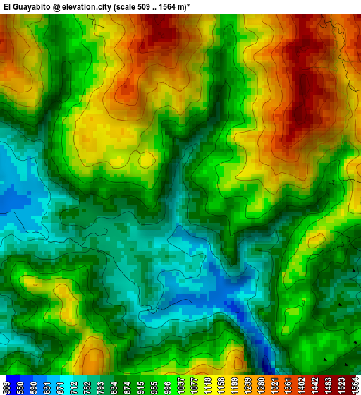 El Guayabito elevation map