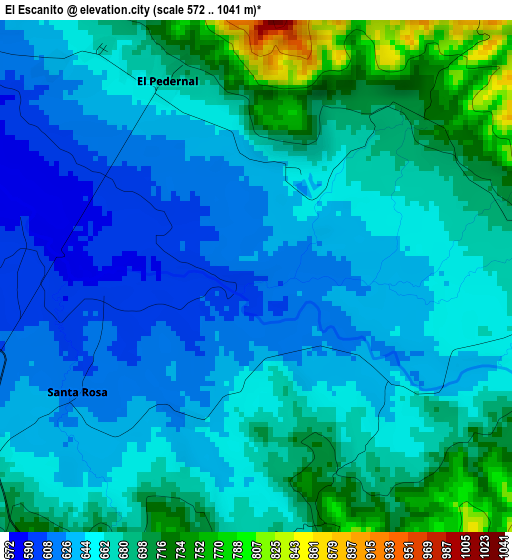 El Escanito elevation map