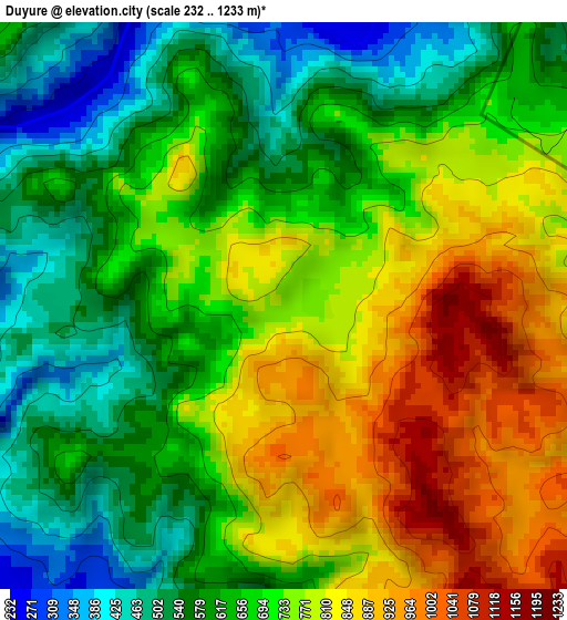 Duyure elevation map