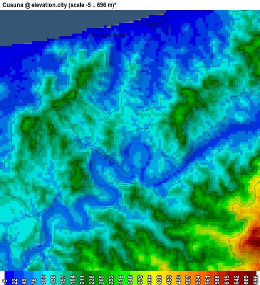 Cusuna elevation map