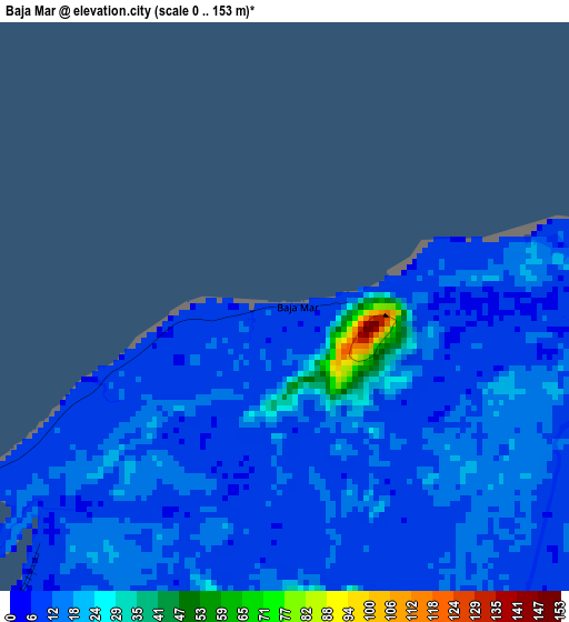 Baja Mar elevation map