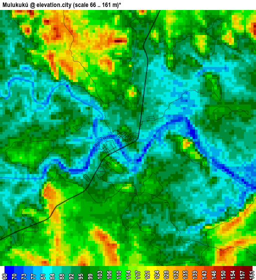 Mulukukú elevation map