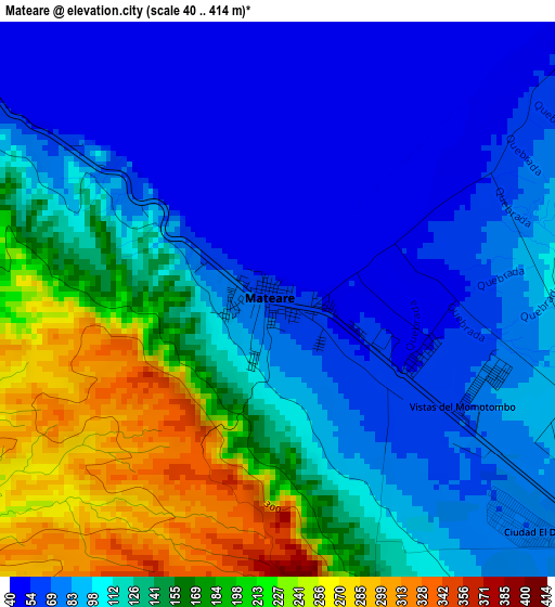 Mateare elevation map