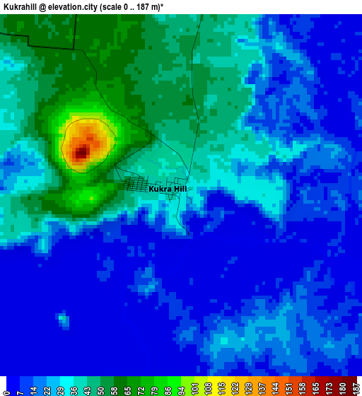 Kukrahill elevation map