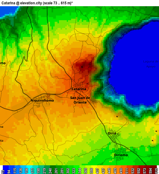 Catarina elevation map