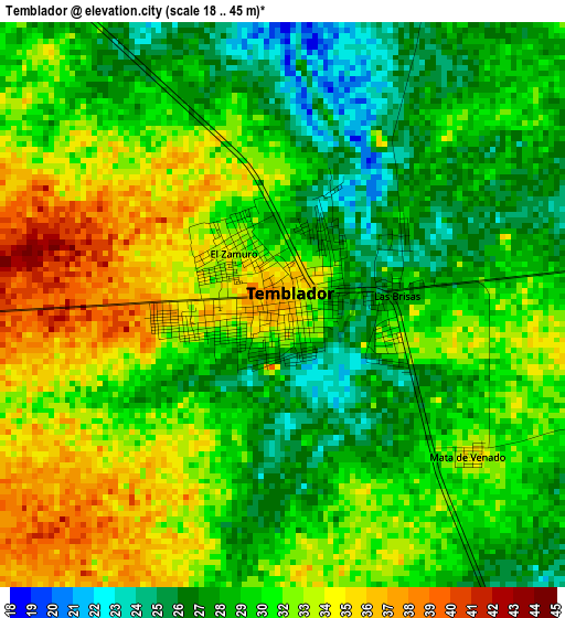 Temblador elevation map