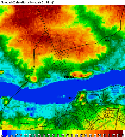 Soledad elevation map