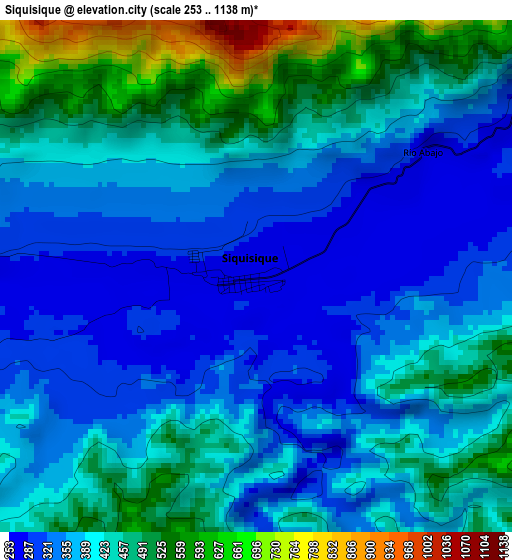 Siquisique elevation map