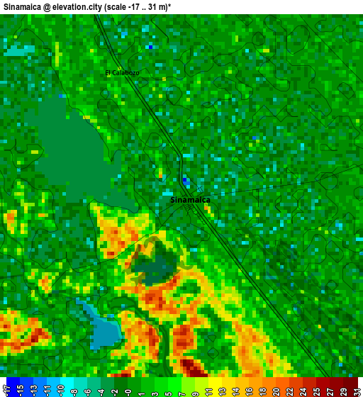 Sinamaica elevation map