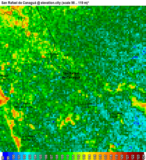 San Rafael de Canaguá elevation map