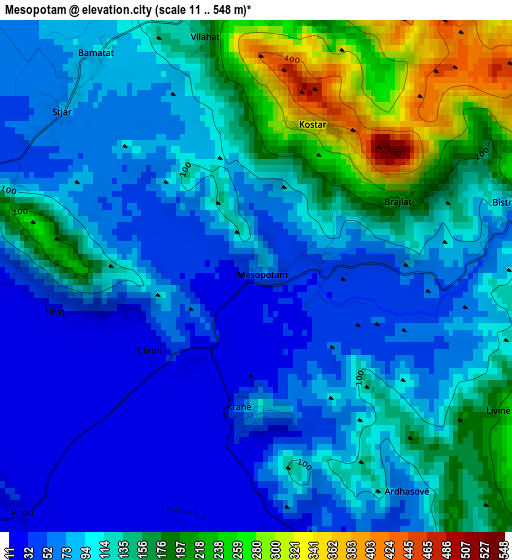 Mesopotam elevation map