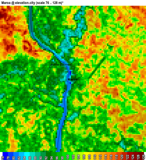 Maroa elevation map