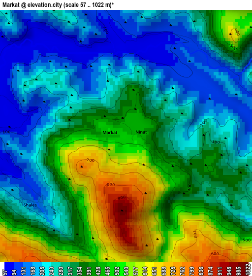 Markat elevation map