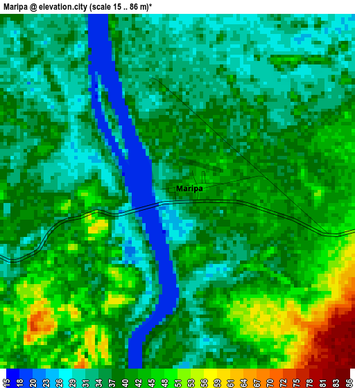 Maripa elevation map