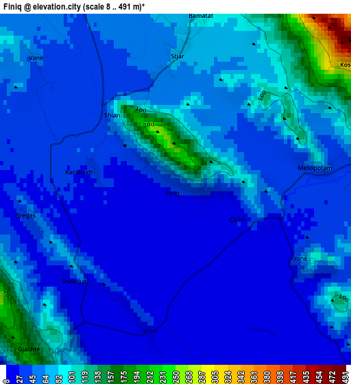 Finiq elevation map