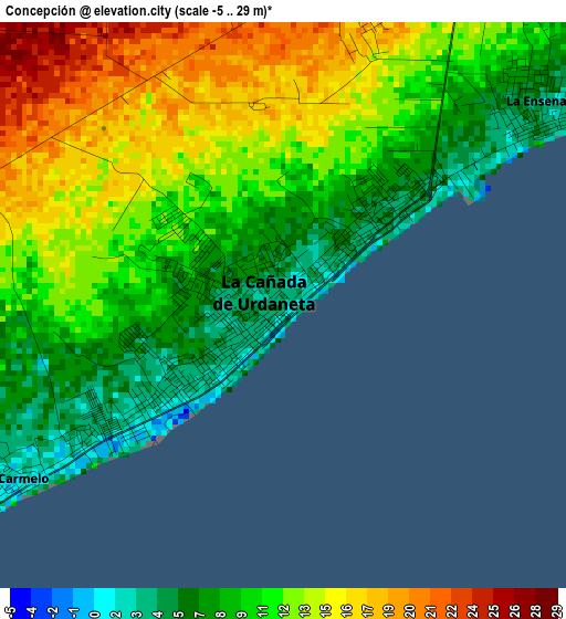 Concepción elevation map