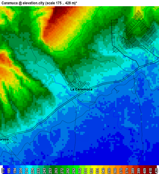 Caramuca elevation map