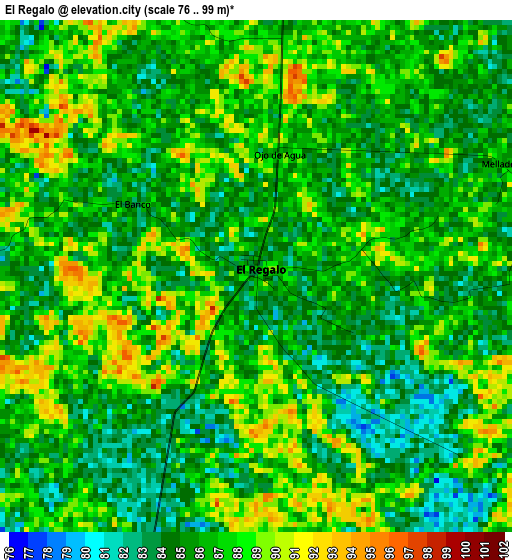El Regalo elevation map
