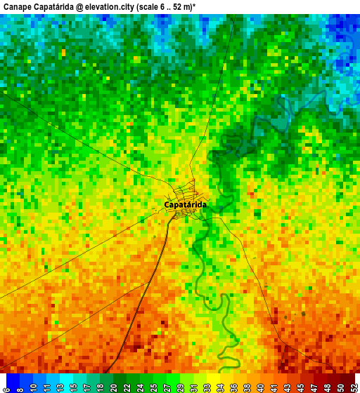 Canape Capatárida elevation map