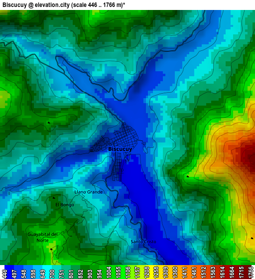 Biscucuy elevation map
