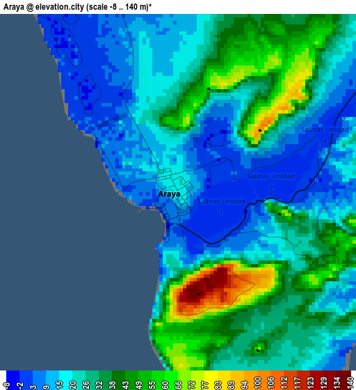 Araya elevation map