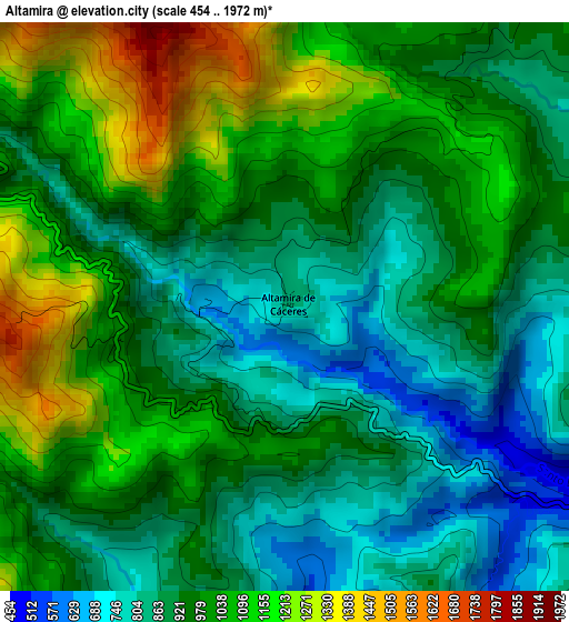 Altamira elevation map