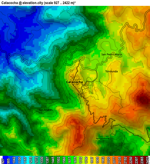 Catacocha elevation map