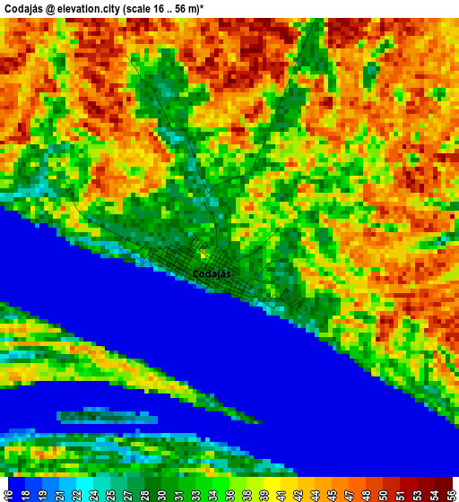 Codajás elevation map