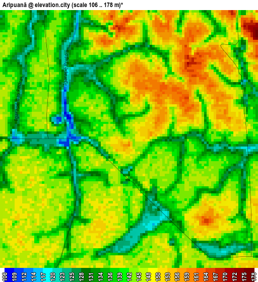 Aripuanã elevation map