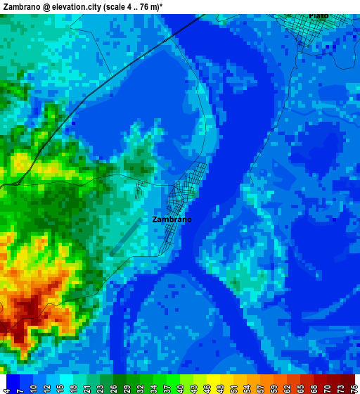 Zambrano elevation map