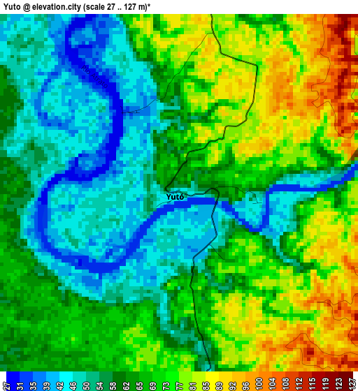 Yuto elevation map