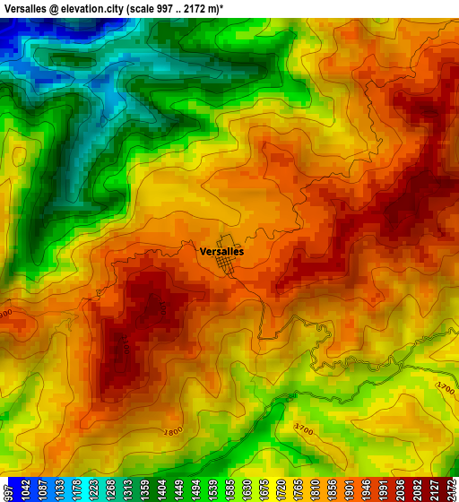 Versalles elevation map