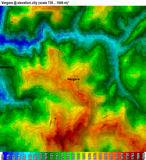 Vergara elevation map