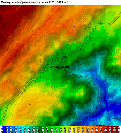 Ventaquemada elevation map