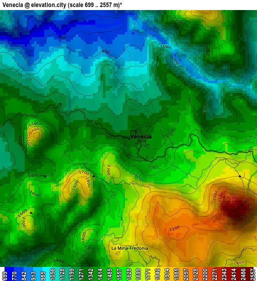 Venecia elevation map