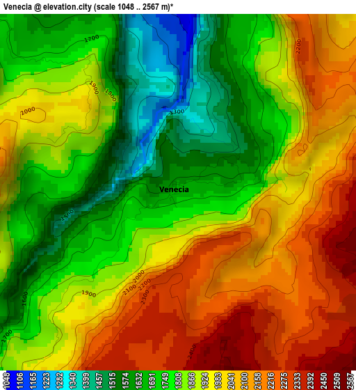 Venecia elevation map