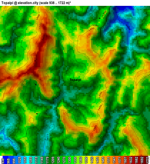 Topaipí elevation map