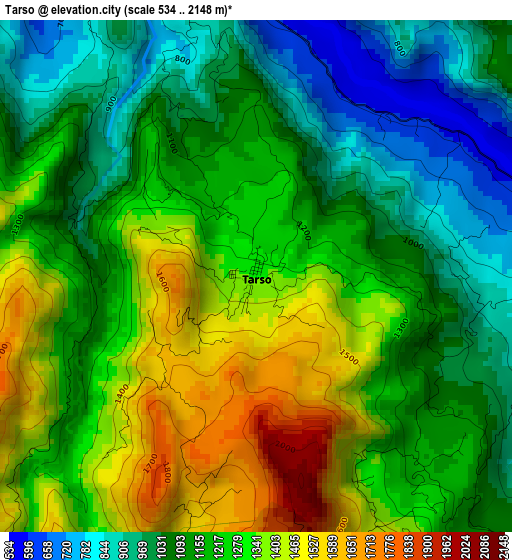 Tarso elevation map