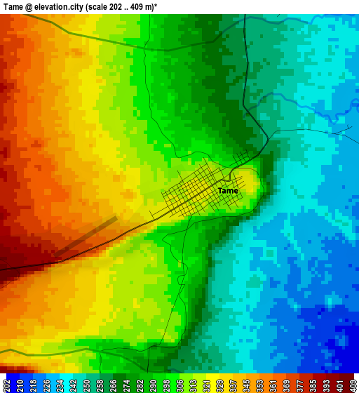 Tame elevation map