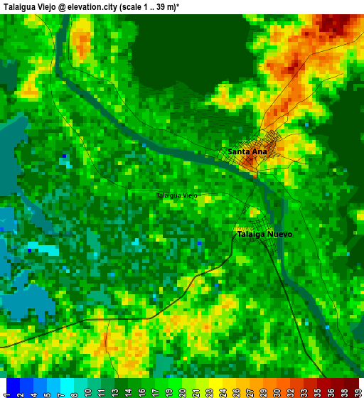 Talaigua Viejo elevation map