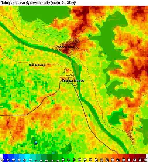 Talaigua Nuevo elevation map