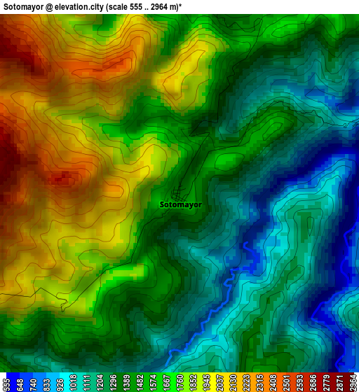 Sotomayor elevation map